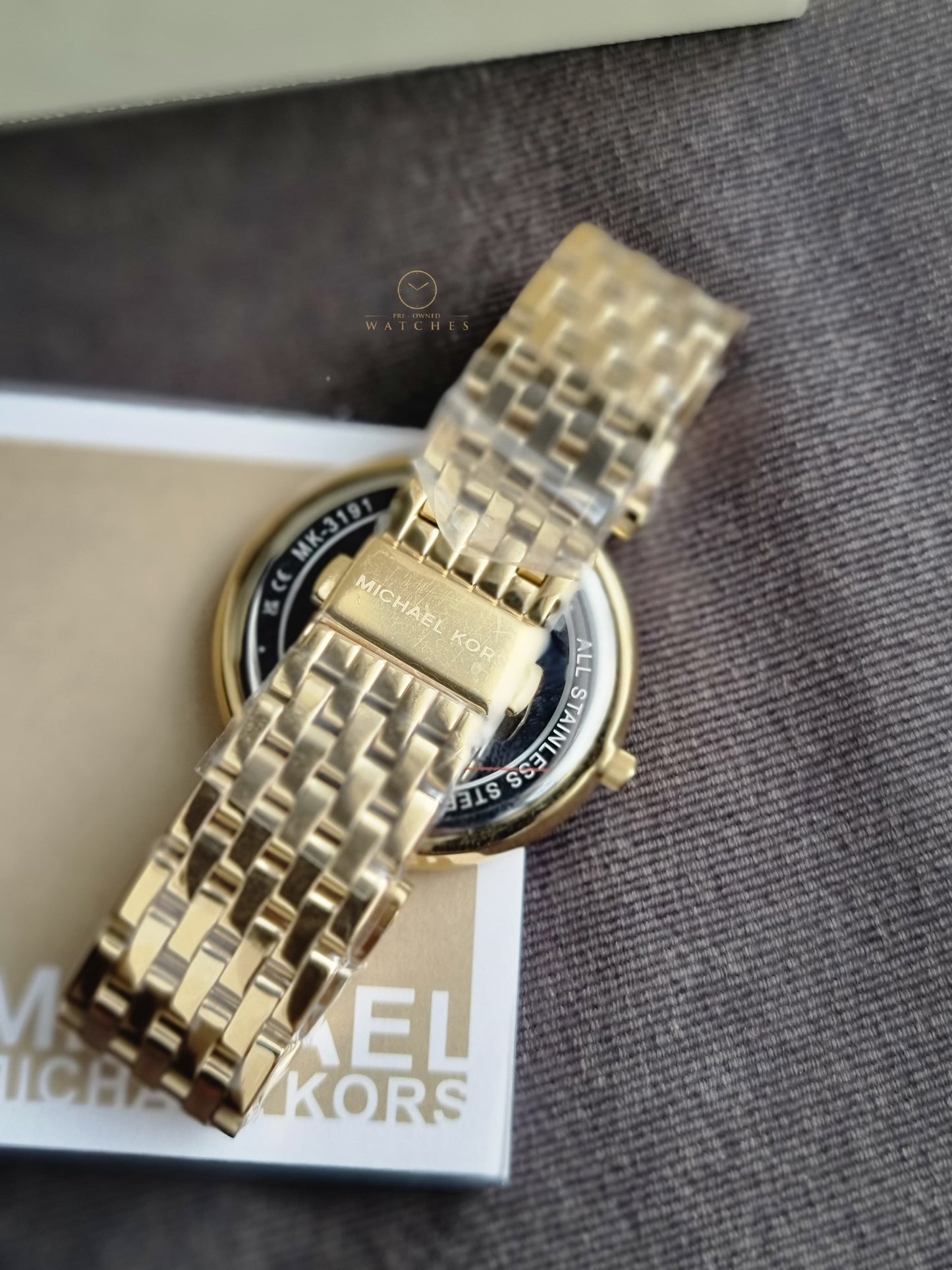 Michael Kors Darci Glitz Gold Dial Pave Bezel Ladies Watch MK3191