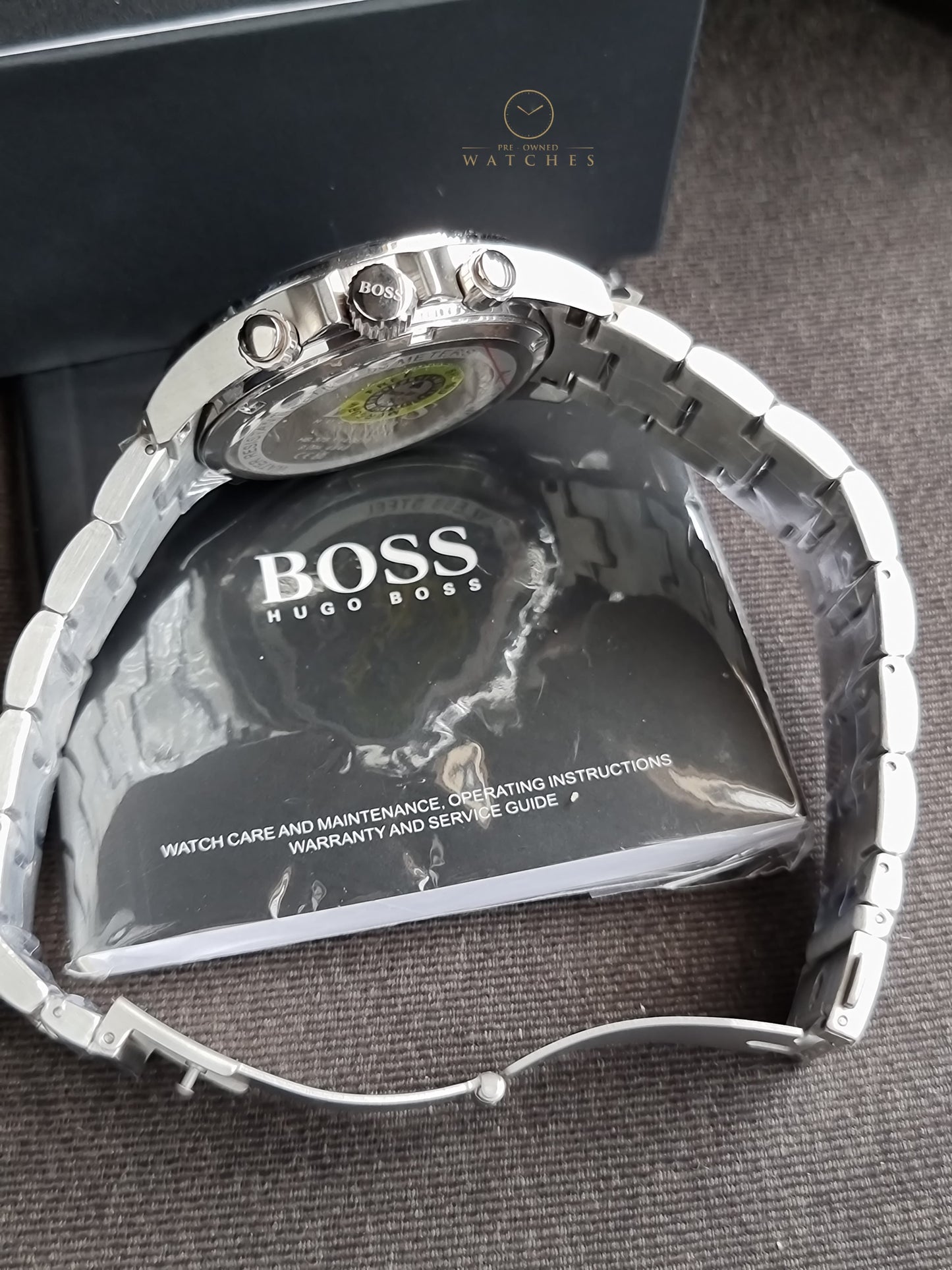 Hugo Boss Men’s Chronograph Stainless Steel Blue Dial 45mm Watch 1513755