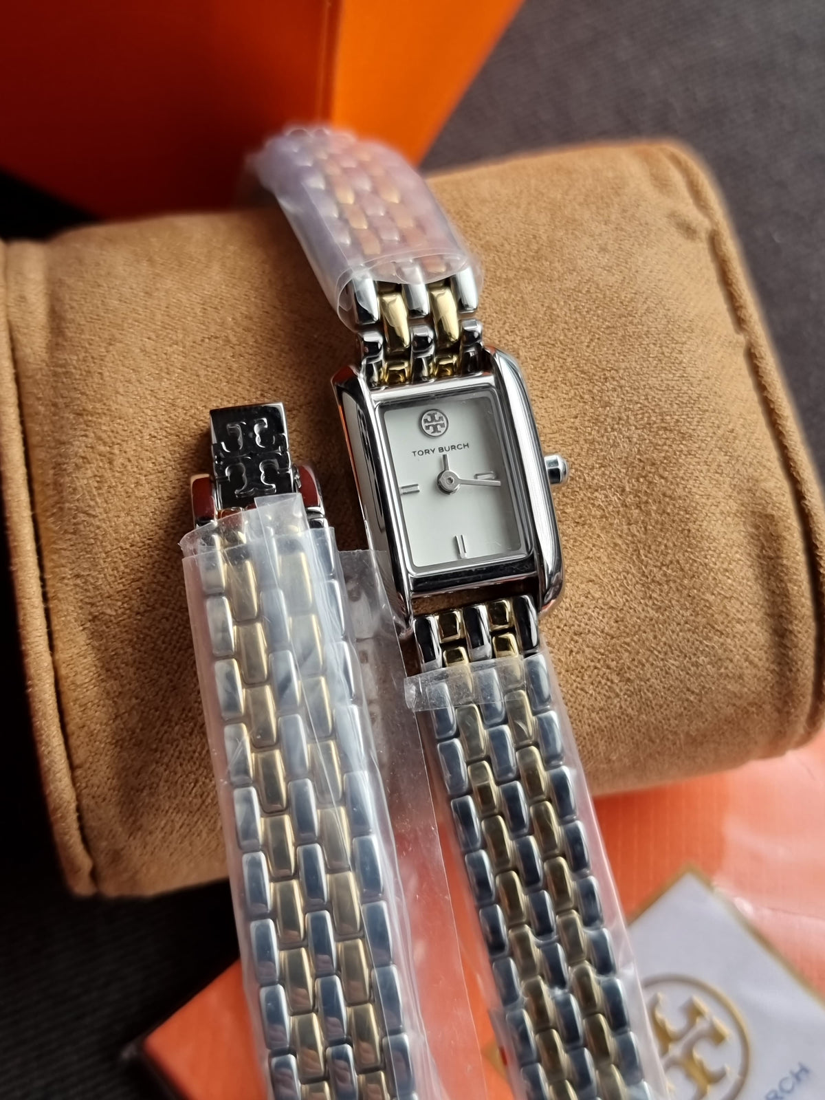 Tory Burch Mini Eleanor Double Wrap Two tone Quartz Watch
TBW1093