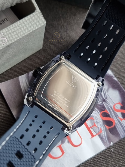 Guess Phoenix Navy Blue Silicone Strap Navy Blue Dial Quartz Watch for Gents - GW0499G1