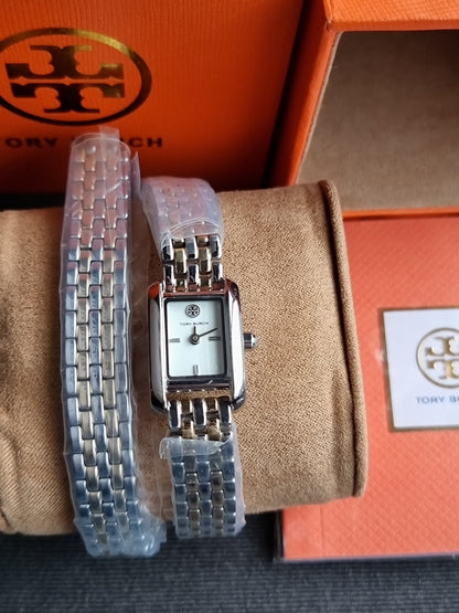 Tory Burch Mini Eleanor Double Wrap Two tone Quartz Watch
TBW1093