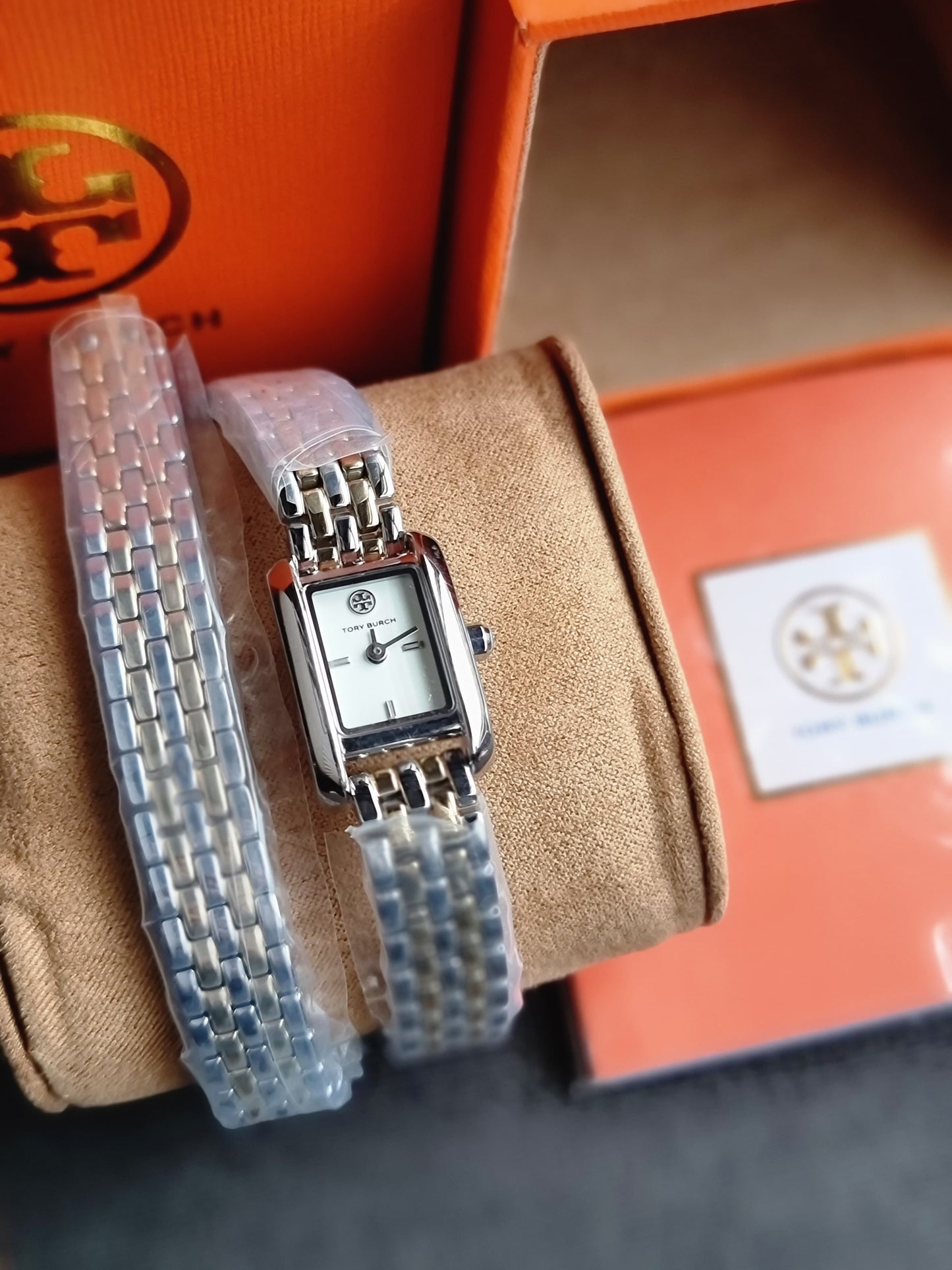 Tory Burch Mini Eleanor Double Wrap Two tone Quartz Watch
TBW1093
