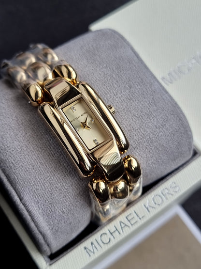Michael Kors Mini Hally Quartz Crystal Gold 21mm Dial Ladies Watch MK4921