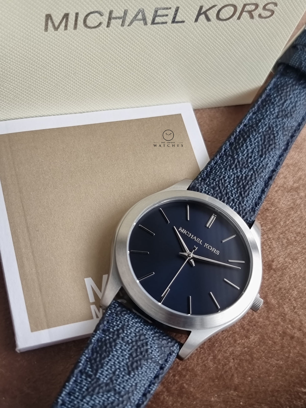 Michael Kors Slim Runway Quartz Blue 44mm Dial Men's Watch
MK8907